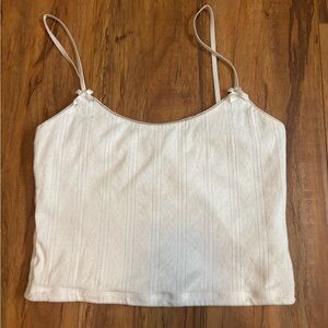 White Fox Bow Strap Top